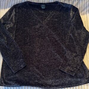 Laura Ashley Charcoal velvety top.